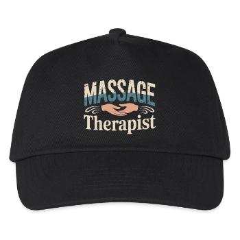 Massage Therapist Retro Motif for Professional - Kids’ Baseball Cap - black - Front