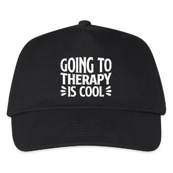 going to therapy is cool - Kinder Basecap - Schwarz - Vorne