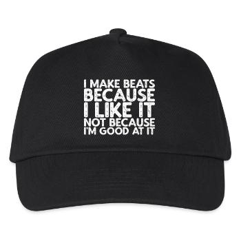 I Make Beats Because I Like It - Kids’ Baseball Cap - black - Front