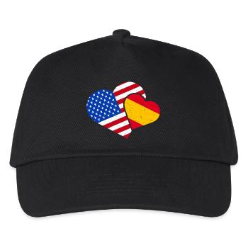 Espagne Amérique Aime l’Espagne Amérique USA - Casquette de baseball Enfant - noir - Devant