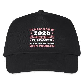Abschiedsgeschenk Beamtin 2026 Pensionärin - Kinder Basecap - Schwarz - Vorne