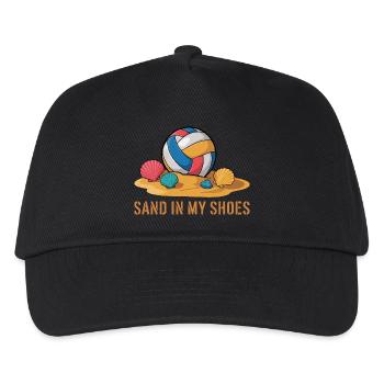 Sable dans mes chaussures Beach Volley-ball Plage d’été - Casquette de baseball Enfant - noir - Devant