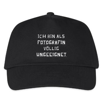 Als Fotografin ungeeignet - Kinder Basecap - Schwarz - Vorne