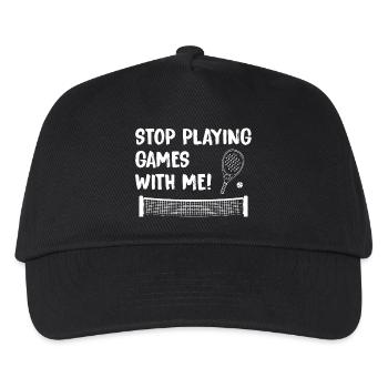 Padel_Funny_Stop_Playing_Games_With_Me - Kids’ Baseball Cap - black - Front