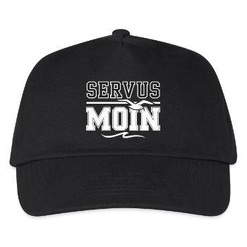 Servus Moin mer du Nord Vague côtière de mouette - Casquette de baseball Enfant - noir - Devant