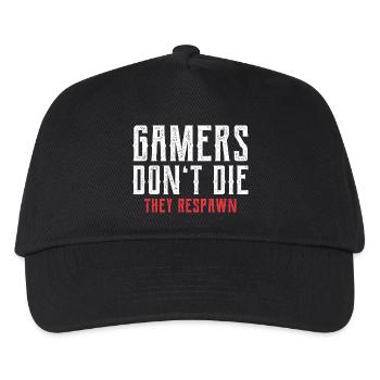 Gamers Respawn - Kinder Basecap - Schwarz - Vorne