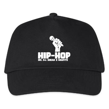 Hip Hop Microphone Power - Kids’ Baseball Cap - black - Front