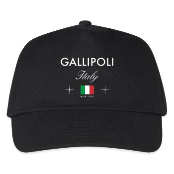Gallipoli Italy Coordinates Travel Souvenir - Kids’ Baseball Cap - black - Front