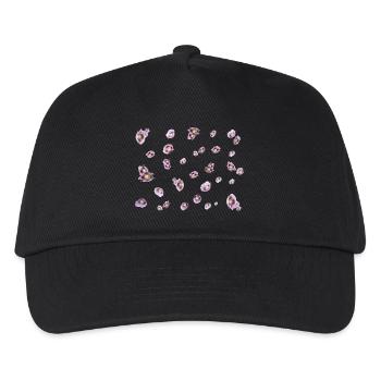 lila Mohn - Kinder Basecap - Schwarz - Vorne