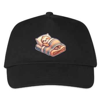 Faultier - Kinder Basecap - Schwarz - Vorne