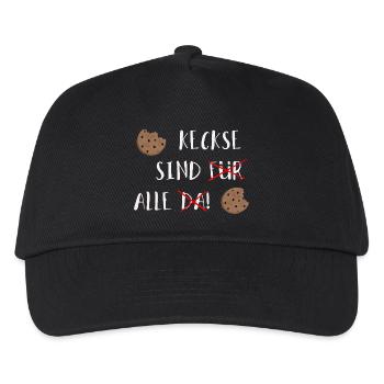 Kekse sind alle - Lustiger Plätzchen Spruch - Kinder Basecap - Schwarz - Vorne