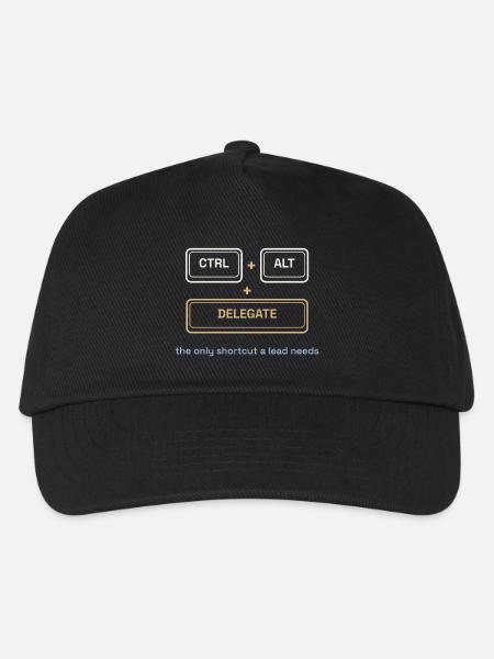 Ctrl + Alt + Delegate – Shirt für Teamleads - Kinder Basecap - Schwarz