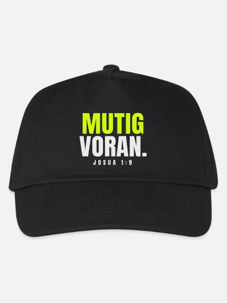 Mutig voran – Josua 1,9 - Kinder Basecap - Schwarz