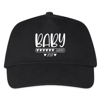 Baby 2027 Loading Schwangerschaft Mama Geschenk - Kinder Basecap - Schwarz - Vorne