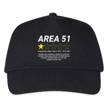 Area 51 Review One Star Alien Design - Kinder Basecap - Schwarz - Vorne