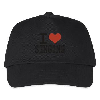 singing - Kids’ Baseball Cap - black - Front