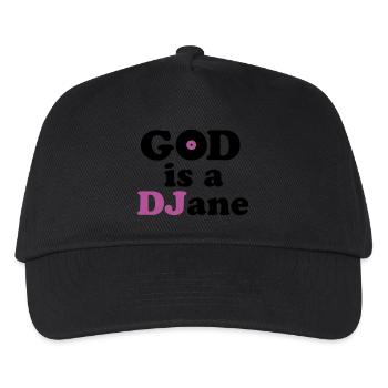God is a DJane - Kinder Basecap - Schwarz - Vorne
