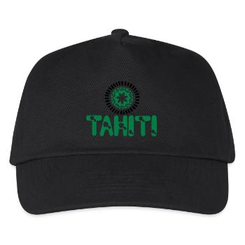 polynesische Tätowierung Tiara Tahiti Karte - Kinder Basecap - Schwarz - Vorne