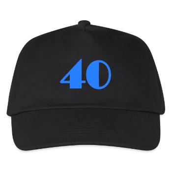 40 JAHRE. 40-jähriges Jubiläum. GEBURTSTAG 40 JAHRE. 40 - Kinder Basecap - Schwarz - Vorne