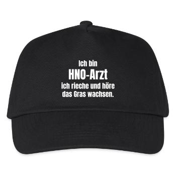Hals-Nasen-Ohrenarzt - Kinder Basecap - Schwarz - Vorne
