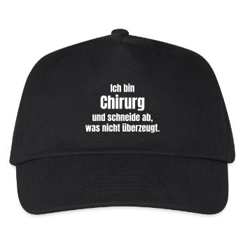 Chirurg - Kinder Basecap - Schwarz - Vorne