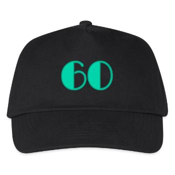60 YEARS. 60TH ANNIVERSARY. BIRTHDAY 60 YEARS. 60 - Kids’ Baseball Cap - black - Front