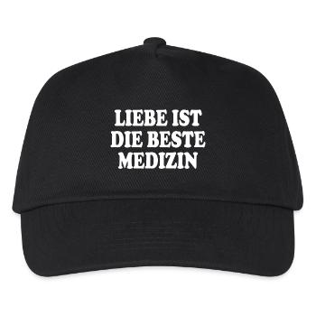 liebe ist die beste medizin - Kinder Basecap - Schwarz - Vorne
