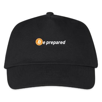 Bitcoin Logo Be Prepared - Kids’ Baseball Cap - black - Front