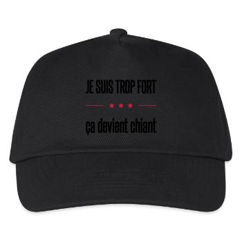 trop fort - Casquette de baseball Enfant - noir - Devant
