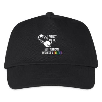 I_am_not_the_DJ_white - Kids’ Baseball Cap - black - Front