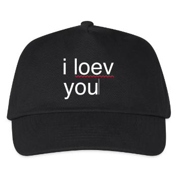 ich liebe dich Fehler - Kinder Basecap - Schwarz - Vorne