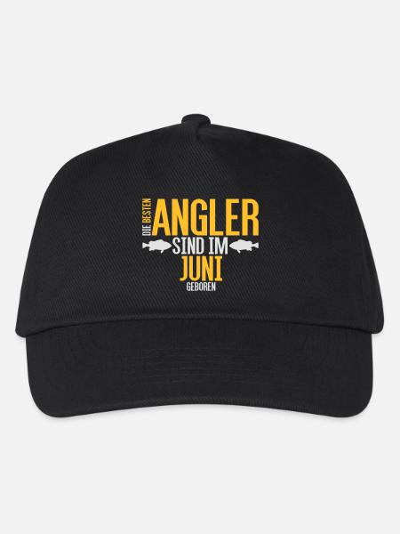 Die besten Angler sind geboren im Juni - Kinder Basecap - Schwarz