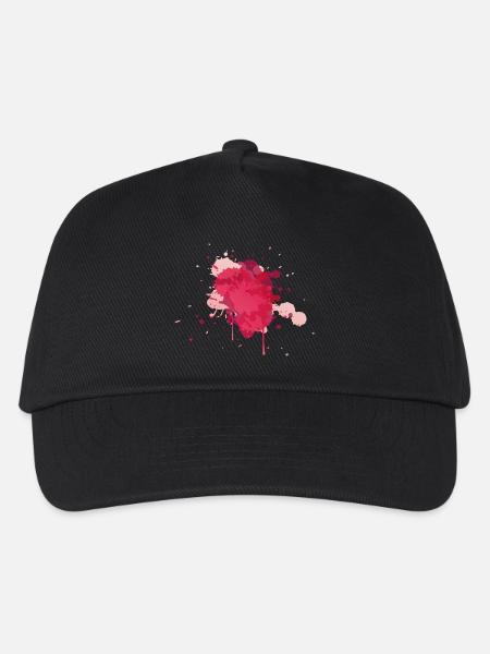 Watercolor Splash - Kinder Basecap - Schwarz