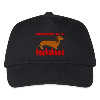 Teckel / Teckel: Protégé par un teckel - Casquette de baseball Enfant - noir - Devant