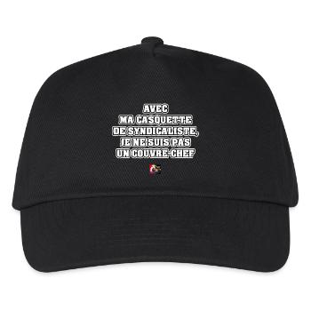 AVEC MA CASQUETTE DE SYNDICALISTE, JE NE SUIS PAS - Casquette de baseball Enfant - noir - Devant