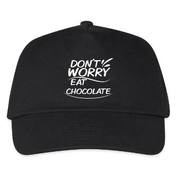 Chocolate w - Kids’ Baseball Cap - black - Front