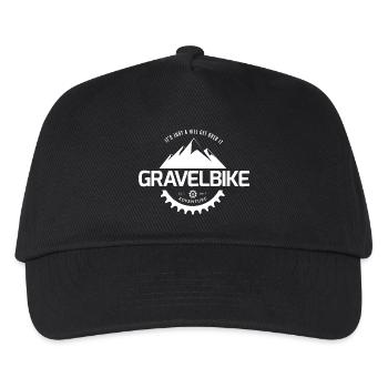Gravel Bike: Its Just a Hill Get over it - Kinder Basecap - Schwarz - Vorne