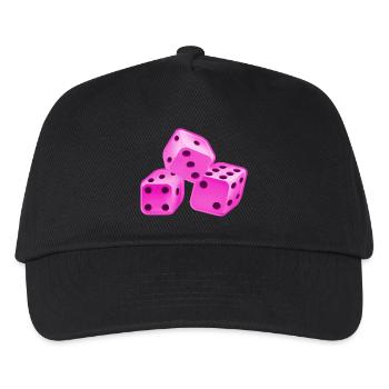 Dice pink - Kids’ Baseball Cap - black - Front