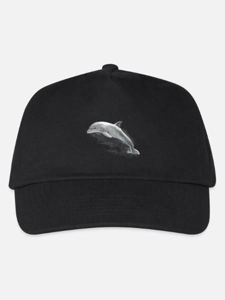 Delphin - Kinder Basecap - Schwarz