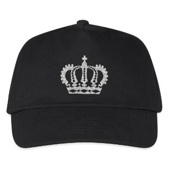 crown crown koenig king castle castle tower burg2 - Kids’ Baseball Cap - black - Front