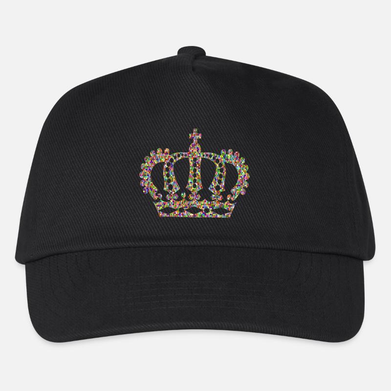 krone crown koenig king castle schloss tower burg1 - Kinder Basecap - Schwarz