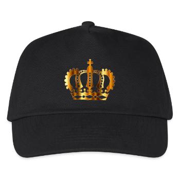 crown crown koenig king castle castle tower burg2 - Kids’ Baseball Cap - black - Front