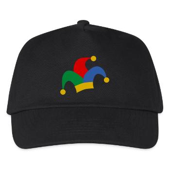Fasching Clown Mütze - Kinder Basecap - Schwarz - Vorne