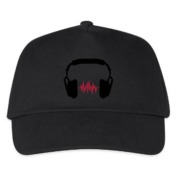 headphones - Kids’ Baseball Cap - black - Front