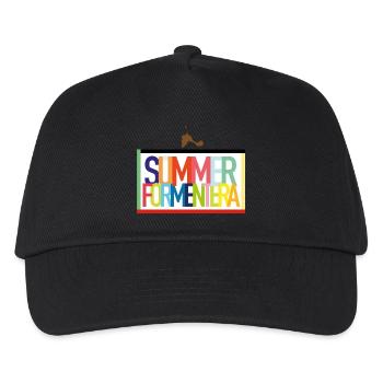 Sommer Formentera - Sommer Urlaub Balearen - Kinder Basecap - Schwarz - Vorne