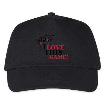 I love this game Cards - Kinder Basecap - Schwarz - Vorne