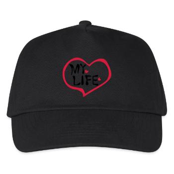 Heart my life - Kids’ Baseball Cap - black - Front
