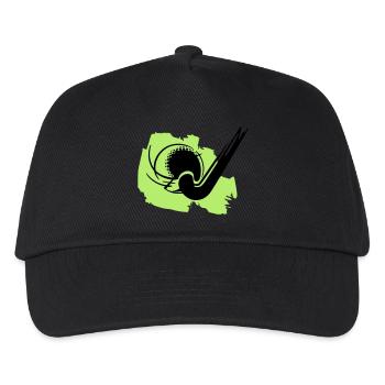 Hockeyschlaeger und Ball - Kinder Basecap - Schwarz - Vorne
