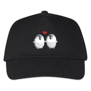 Penguins in Love - Penguin - Bird - Love - Heart - Kids’ Baseball Cap - black - Front