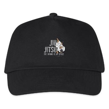 Jiu Jitsu I Der Boden ist mein Raum! - Geschenk - Kinder Basecap - Schwarz - Vorne